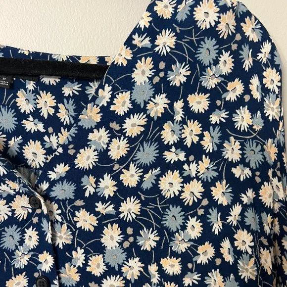 Tie-Sleeve Button-Down Top in French Floral - Picture 7 of 10